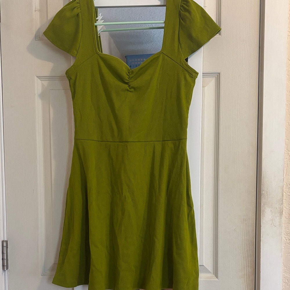 Capped Sleeve Mini Dress